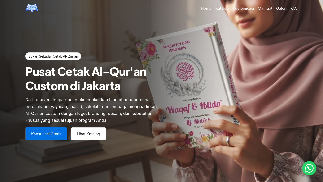 Website Percetakan Mushaf Al-Quran